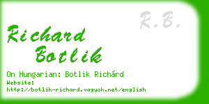 richard botlik business card